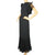 Vintage 1930s Evening Gown Black Crepe Dress Size M L