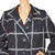 Vintage 1950s Swing Coat Checked Grey Wool w Flecks Ladies L