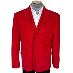 1960s Vintage Mens Jacket Red Corduroy Blazer Size M