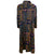 Vintage 1980s Coat Geometric Pattern Velvet Ladies Size L