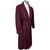 Vintage 1950s Dressing Gown Burgundy British Wool Mens M