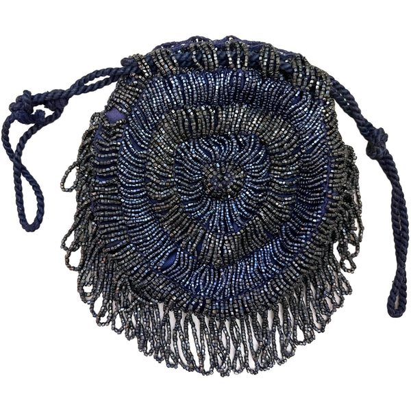 Vintage Boho Style Crocheted Wristlet Bag w/ Drawstring Circa 1950s - -  Ruby Lane