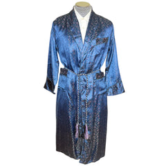 Vintage 1950s Brocade Dressing Gown Paisley Pattern Size M