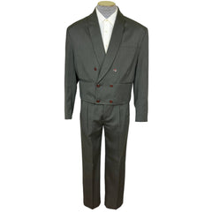 Vintage 1980s New Wave Suit Green Casualman Size 40