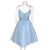 Vintage 1960s Party Dress Blue Organza Size M