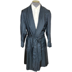 Vintage 1970s Silk Dressing Gown Made in England Size M