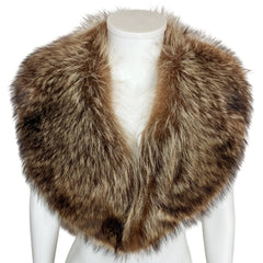 Vintage Fox Fur Collar Brown One Size Fits All