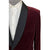 Vintage 1950s Velvet Tux Jacket Maroon Smoking Jacket Sz 40