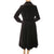 Vintage 1970s Leo Chevalier Coat Black Velvet Ladies M