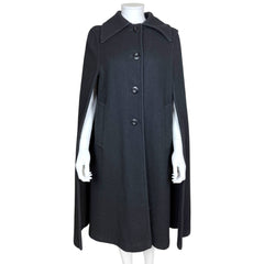 Vintage 1970s Wool Cape Coat Marielle Fleury Rainmaster Sz M