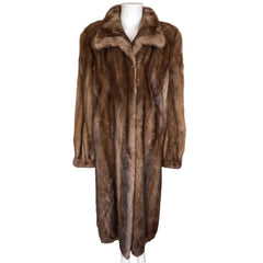 Vintage Mink Coat Medium Brown Size Large