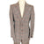 Vintage 1970s Mens Tweed Suit Windowpane Check Pattern Sz M