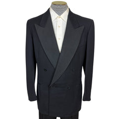 Vintage 1940s Tuxedo Jacket Fitted Formal Dinner Wear Sz M L