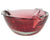 Murano Glass Bullicante Ashtray Cranberry Controlled Bubble Heavy Hand Blown - Poppy's Vintage Clothing