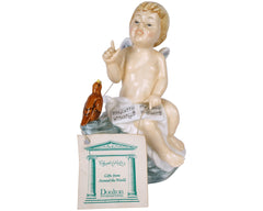 Vintage Doulton Porcelain Cherub Figurine Gift of Song - Poppy's Vintage Clothing