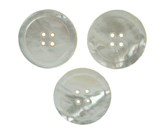 Antique MOP Buttons Pearlescent Finish Mother of Pearl Shell 1 3/8 Set of 3 - Poppy's Vintage Clothing