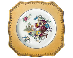 Vintage Square Luncheon Plate Grimwades Royal Winton w Floral Urn Decoration 8 3/4 - Poppy's Vintage Clothing