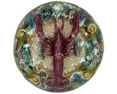 Antique Portuguese Palissy Majolica Pottery Lobster Plate Made in Portugal - Poppy's Vintage Clothing