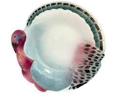 Vintage 1930s Thanksgiving Turkey Plate Figural Made in Czechoslovakia - Poppy's Vintage Clothing