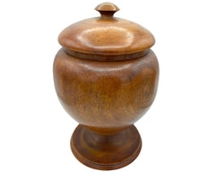 Vintage Wood Urn Lathe Turned Treen Jar - Poppy's Vintage Clothing