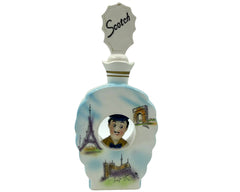 Vintage Paris Theme Scotch Decanter Ceramic Bottle Elbro Japan - Poppy's Vintage Clothing