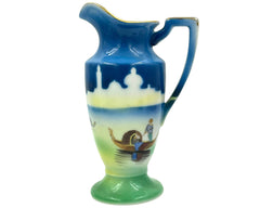 Vintage Noritake Porcelain Pitcher Hand Painted Venetian Gondola Scene - Poppy's Vintage Clothing