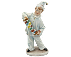 Vintage Clown Playing Concertina Figurine Porcelain Made in Japan - Poppy's Vintage Clothing