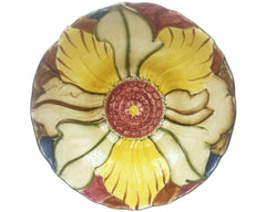 Vintage 1930s Flower Form Pottery Fruit Bowl HJ Wood Burslem - Poppy's Vintage Clothing