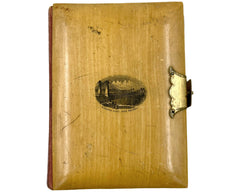 Antique Mauchline Ware Photo Album Niagara Cast Iron Railway Bridge 19 Photos + 10 Tintypes - Poppy's Vintage Clothing