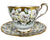 Vintage Paragon Bone China Cup & Saucer Roses on Gold A1584 Double Warrant - Poppy's Vintage Clothing