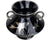 Art Deco Czech Vase Silver Deposit Fish on Black Glass 1930s - Poppy's Vintage Clothing