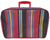 Vintage 1960s Suitcase Striped Carry On Travel Bag Luggage AD Sutton New York - Poppy's Vintage Clothing