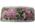 Vintage Jacquard Ribbon Trim Pink & Green Floral Embroidery on Silver 7 Yards 1.5 - Poppy's Vintage Clothing