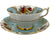 Vintage Paragon Bone China Cup and Saucer Floral Spray Blue & Gold A 3974 - Poppy's Vintage Clothing