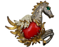 Vintage Kenneth Lane Pegasus Horse Brooch Iconic VFG - Poppy's Vintage Clothing