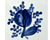 Vintage 1965 Royal Copenhagen Alumni Porcelain Traquebar Blue Salad Plate 8 1/4 - Poppy's Vintage Clothing