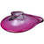 Large Val St Lambert Crystal Glass Centerpiece Bowl Pink Swirl Eye Teardrop Shape 14 x 10.5 - Poppy's Vintage Clothing