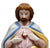 Antique Jesus Statue Sacred Heart Painted Porcelain 10.75 - Poppy's Vintage Clothing