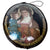 Antique Catholic Souvenir Ste Anne de Beaupre Convex Bubble Glass Frame - Poppy's Vintage Clothing