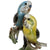 Vintage Budgie Bird Figurine Parakeets Wien Keramos Vienna Austria 8.875 - Poppy's Vintage Clothing