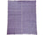 Antique Overshot Coverlet Bedspread Woven Violet Purple Wool & White Linen 19th c Textile - Poppy's Vintage Clothing