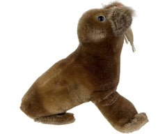 Vintage Steiff Paddy Walrus Mohair Plush Sea Lion with Glass Eyes No ID 4314 - Poppy's Vintage Clothing