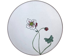 Vintage 1960s De Passille Sylvestre Enamel Pin Dish Flower Design Quebec - Poppy's Vintage Clothing