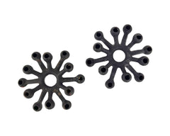 Dansk Jens Quistgaard JHQ Spider Tiny Taper Candle Holders Cast Iron Pair Danish Modern - Poppy's Vintage Clothing