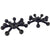 Dansk Jens Quistgaard JHQ Spider Tiny Taper Candle Holders Cast Iron Pair Danish Modern - Poppy's Vintage Clothing