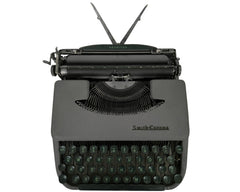 Vintage 1956 Smith Corona Skyriter Typewriter with Hard Case Ultra Portable - Poppy's Vintage Clothing