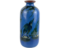 Antique Torquay Pottery Kingfisher Vase Watcombe