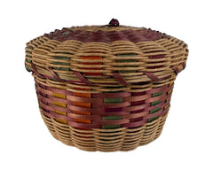 Vintage 1930s Native American Ash Splint Basket Passamaquoddy Penobscot Wabanaki