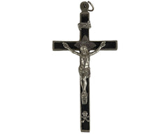 Antique Pectoral Crucifix Cross w Skull & Crossbones Monk Nun Priest