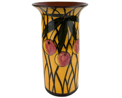 Antique Watcombe Torquay Pottery Vase Cherries Design